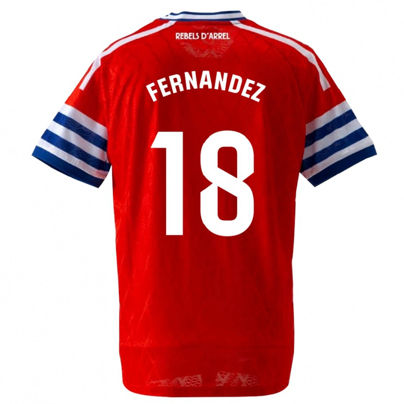 Danxen Men Marcos Fernández #18 Royal Blue Red Away Jersey 2026/27 T-Shirt