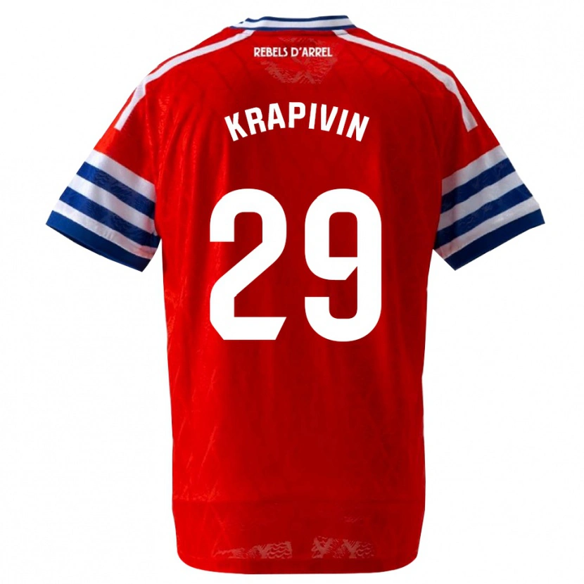Danxen Men Yegor Krapivin #29 Royal Blue Red Away Jersey 2026/27 T-Shirt