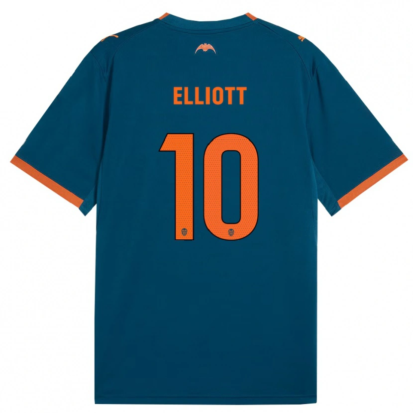 Danxen Women Harvey Elliott #10 Steel Blue Orange Away Jersey 2026/27 T-Shirt