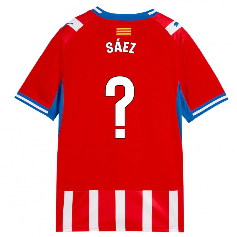 Danxen Women David Sáez #0 Red White Sky Blue Home Jersey 2026/27 T-Shirt