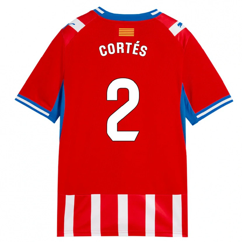 Danxen Women Sergio Cortés #2 Red White Sky Blue Home Jersey 2026/27 T-Shirt