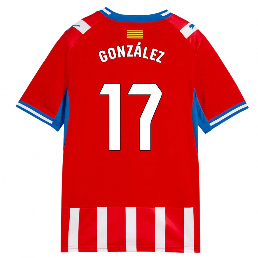 Danxen Women Javi González #17 Red White Sky Blue Home Jersey 2026/27 T-Shirt