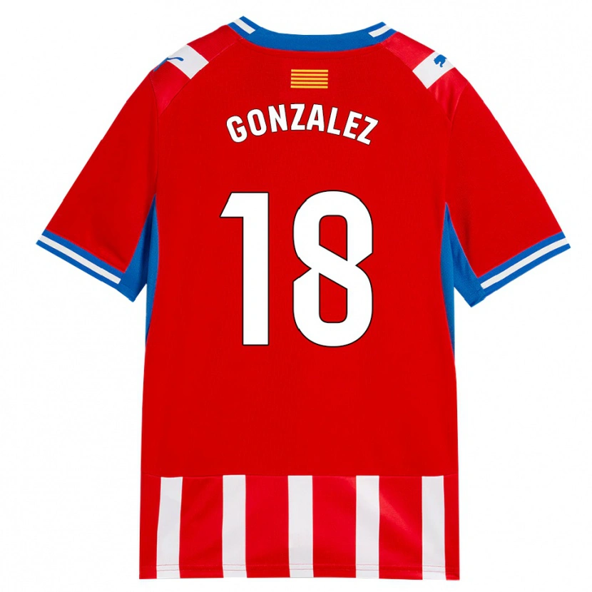 Danxen Women Gerard Gonzalez #18 Red White Sky Blue Home Jersey 2026/27 T-Shirt