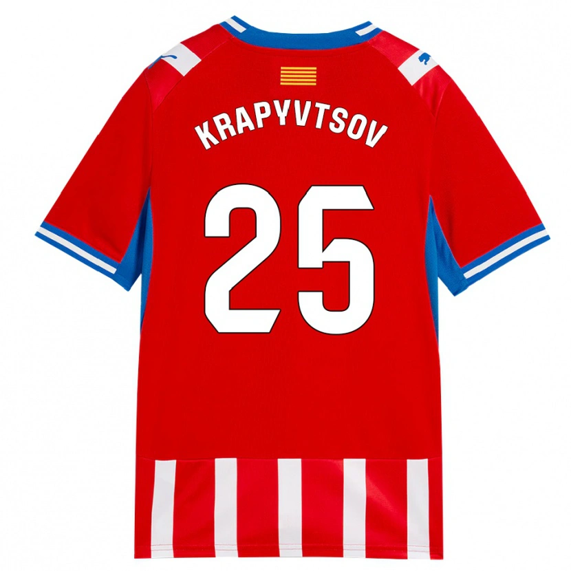 Danxen Women Vladyslav Krapyvtsov #25 Red White Sky Blue Home Jersey 2026/27 T-Shirt