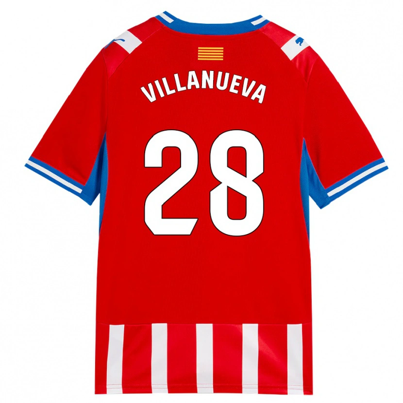 Danxen Women Pablo Villanueva #28 Red White Sky Blue Home Jersey 2026/27 T-Shirt