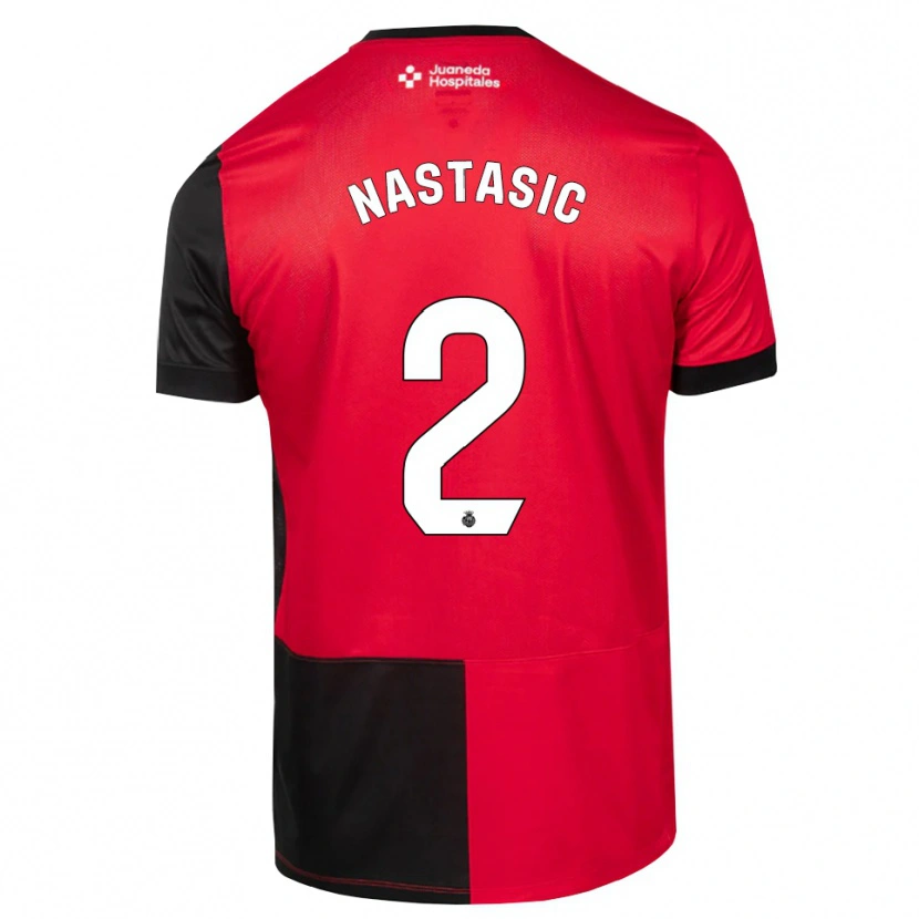Danxen Women Matija Nastasic #2 Black Red White Home Jersey 2026/27 T-Shirt