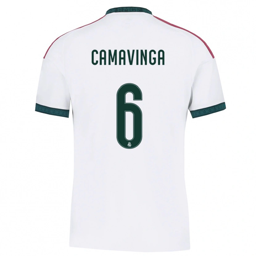 Danxen Women Eduardo Camavinga #6 Dark Green White Red Home Jersey 2026/27 T-Shirt