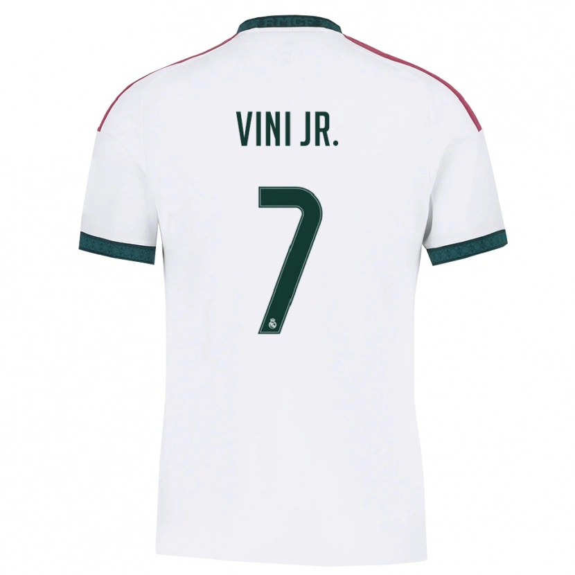 Danxen Women Vinicius Junior #7 Dark Green White Red Home Jersey 2026/27 T-Shirt