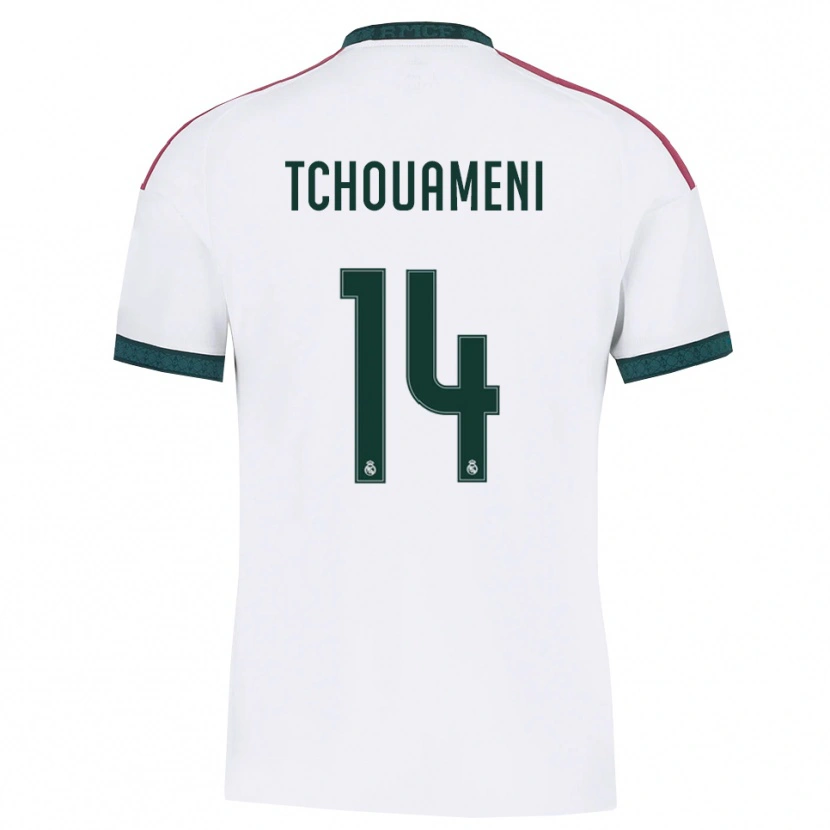 Danxen Women Aurélien Tchouaméni #14 Dark Green White Red Home Jersey 2026/27 T-Shirt