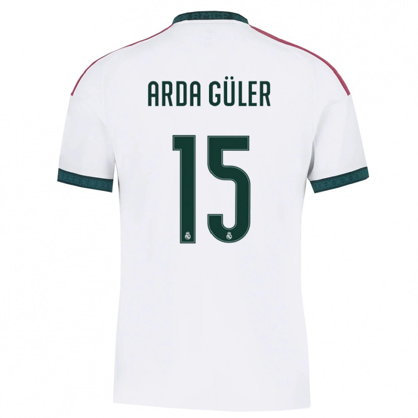 Danxen Women Arda Güler #15 Dark Green White Red Home Jersey 2026/27 T-Shirt