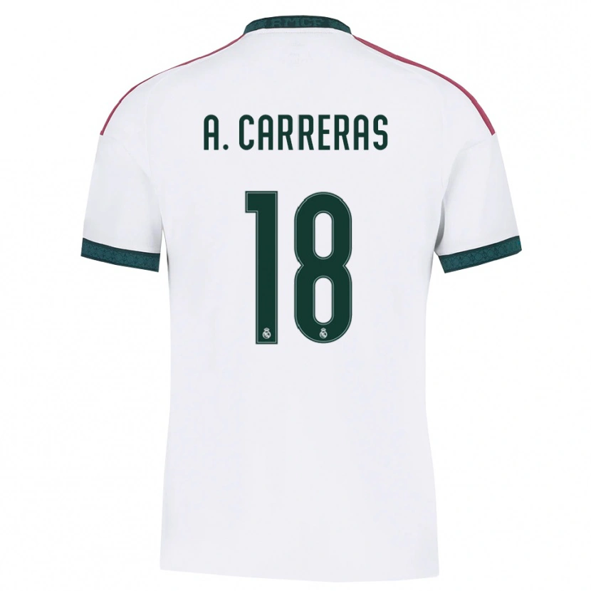 Danxen Women Álvaro Carreras #18 Dark Green White Red Home Jersey 2026/27 T-Shirt