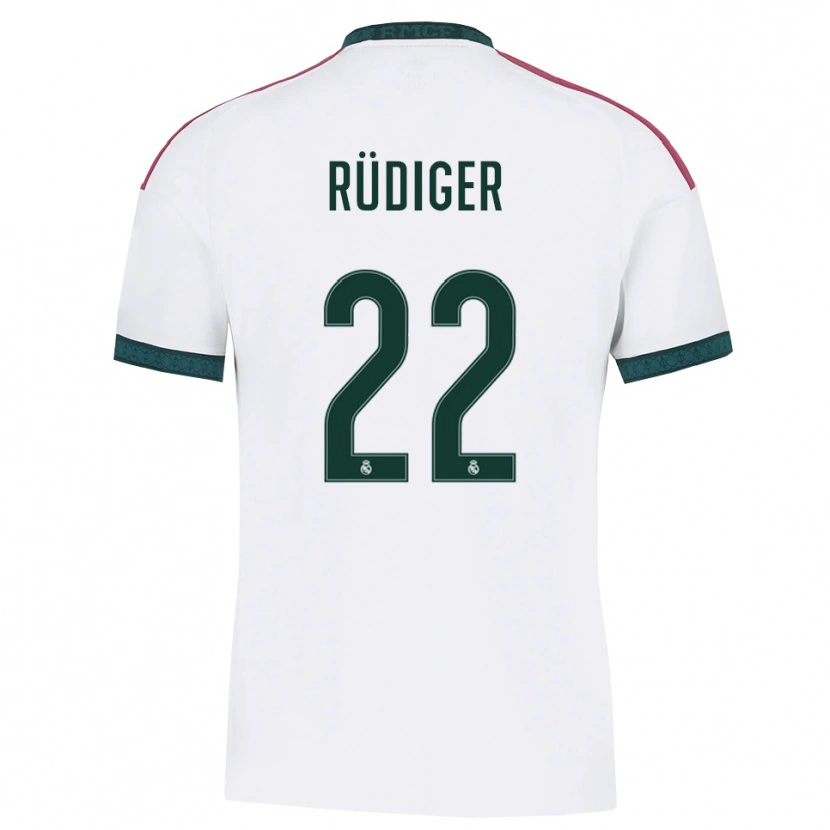 Danxen Women Antonio Rüdiger #22 Dark Green White Red Home Jersey 2026/27 T-Shirt