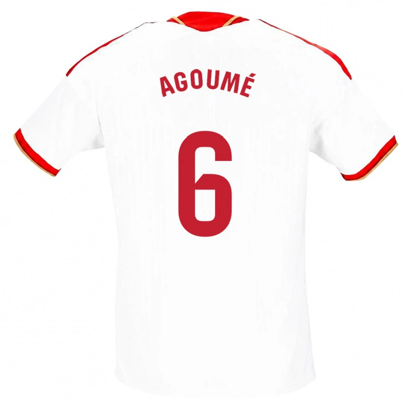 Danxen Women Lucien Agoumé #6 White Red Home Jersey 2026/27 T-Shirt