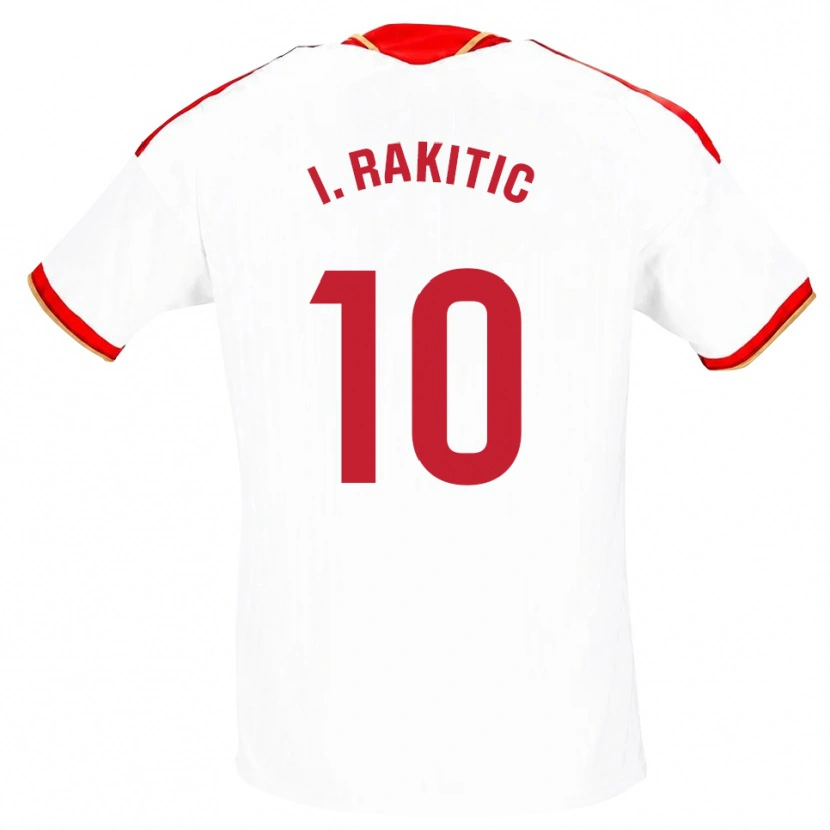 Danxen Women Ivan Rakitic #10 White Red Home Jersey 2026/27 T-Shirt