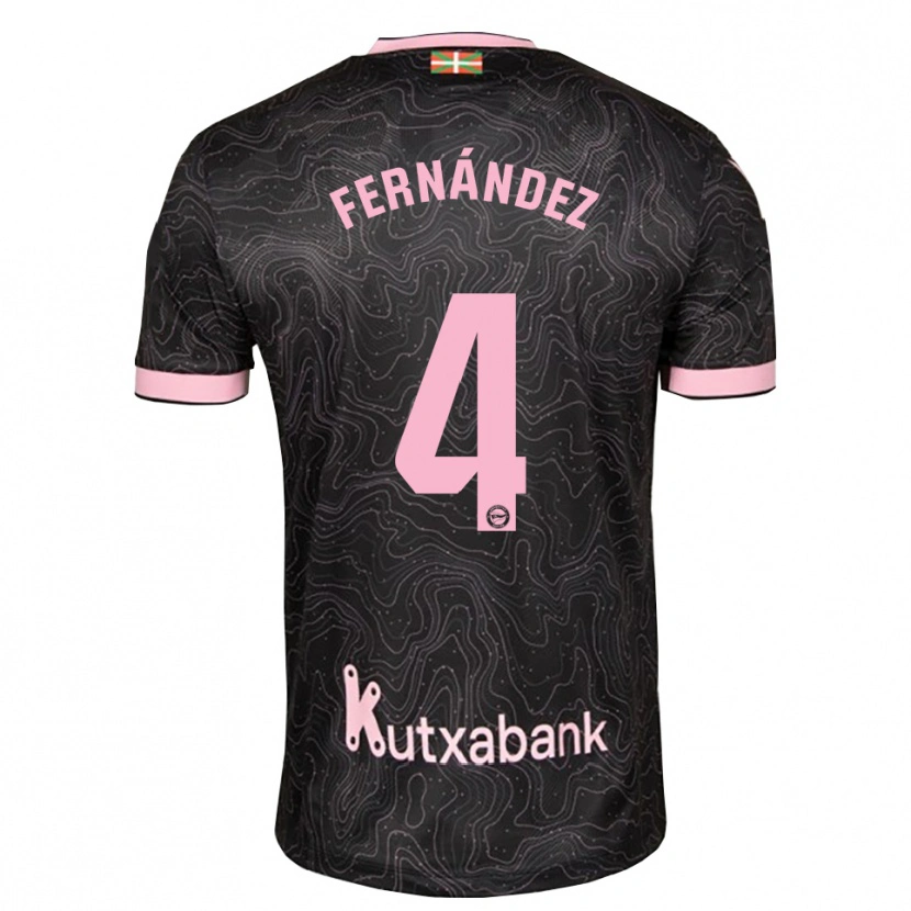 Danxen Women Aritz Fernández #4 Black Pink Away Jersey 2026/27 T-Shirt