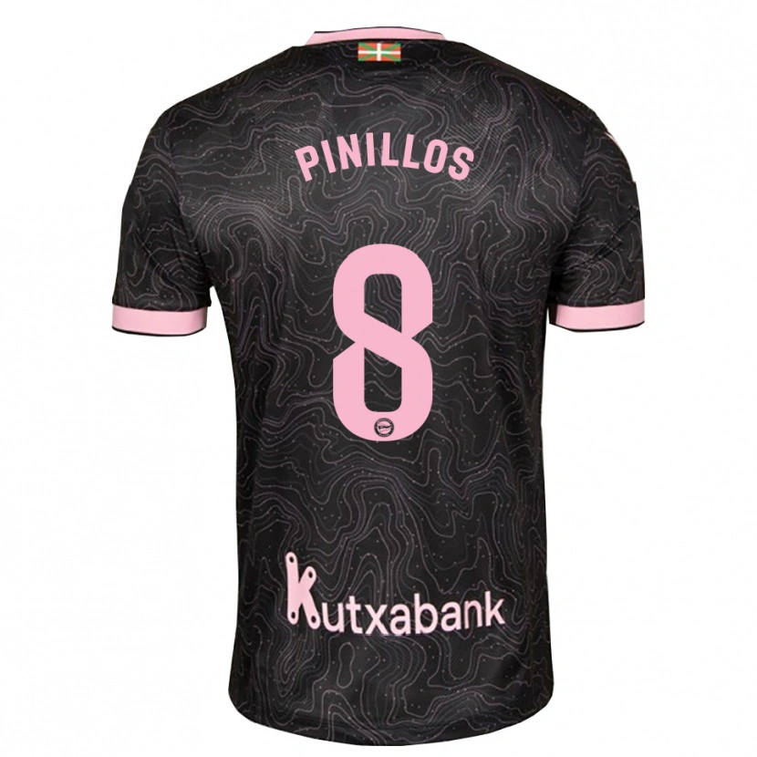 Danxen Women Lander Pinillos #8 Black Pink Away Jersey 2026/27 T-Shirt