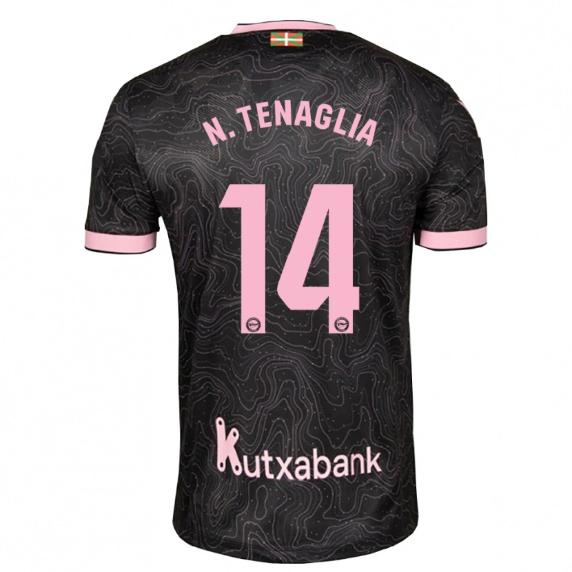 Danxen Women Nahuel Tenaglia #14 Black Pink Away Jersey 2026/27 T-Shirt