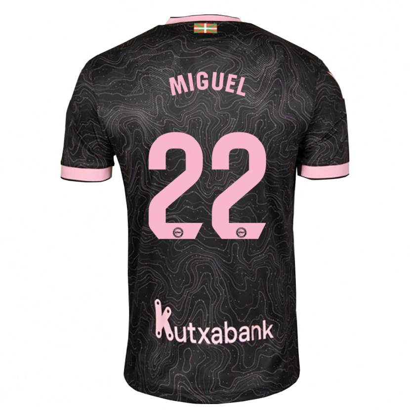 Danxen Women Miguel Rodríguez #22 Black Pink Away Jersey 2026/27 T-Shirt