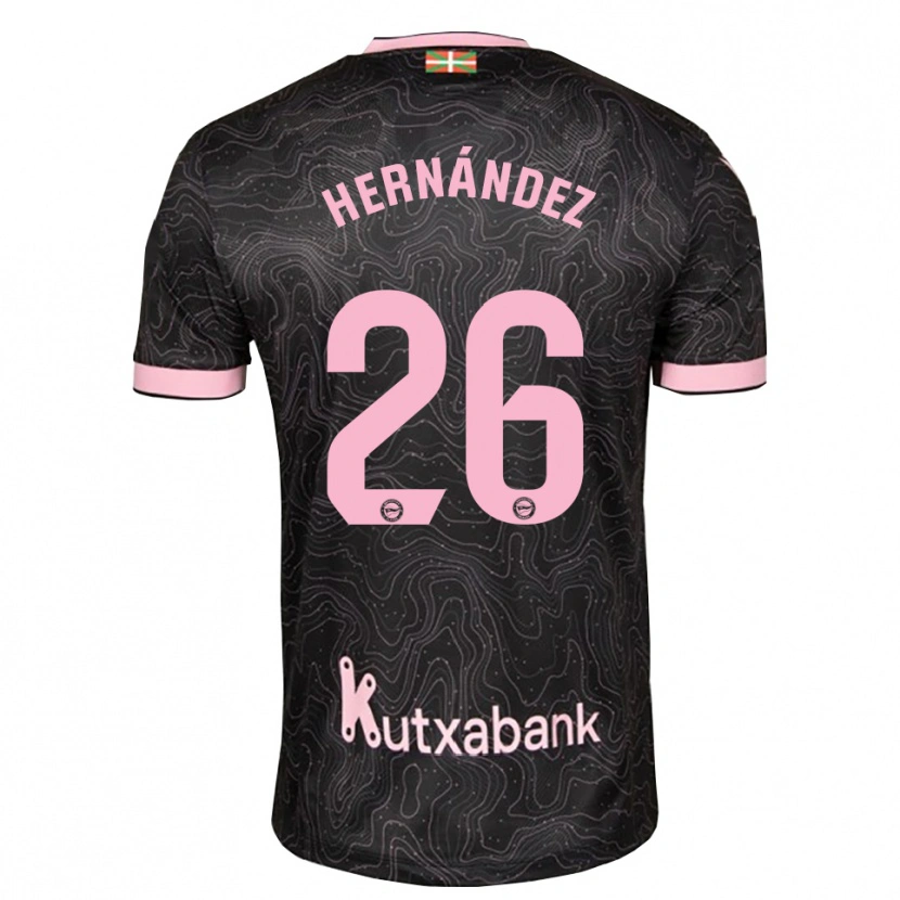 Danxen Women Izei Hernández #26 Black Pink Away Jersey 2026/27 T-Shirt