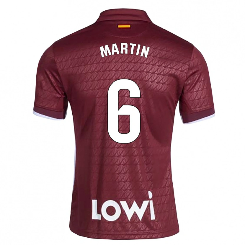 Danxen Women Mario Martín #6 Dark Red White Away Jersey 2026/27 T-Shirt
