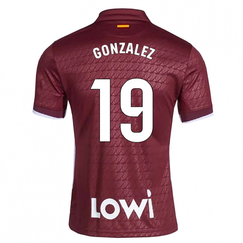 Danxen Women Peter Gonzalez #19 Dark Red White Away Jersey 2026/27 T-Shirt