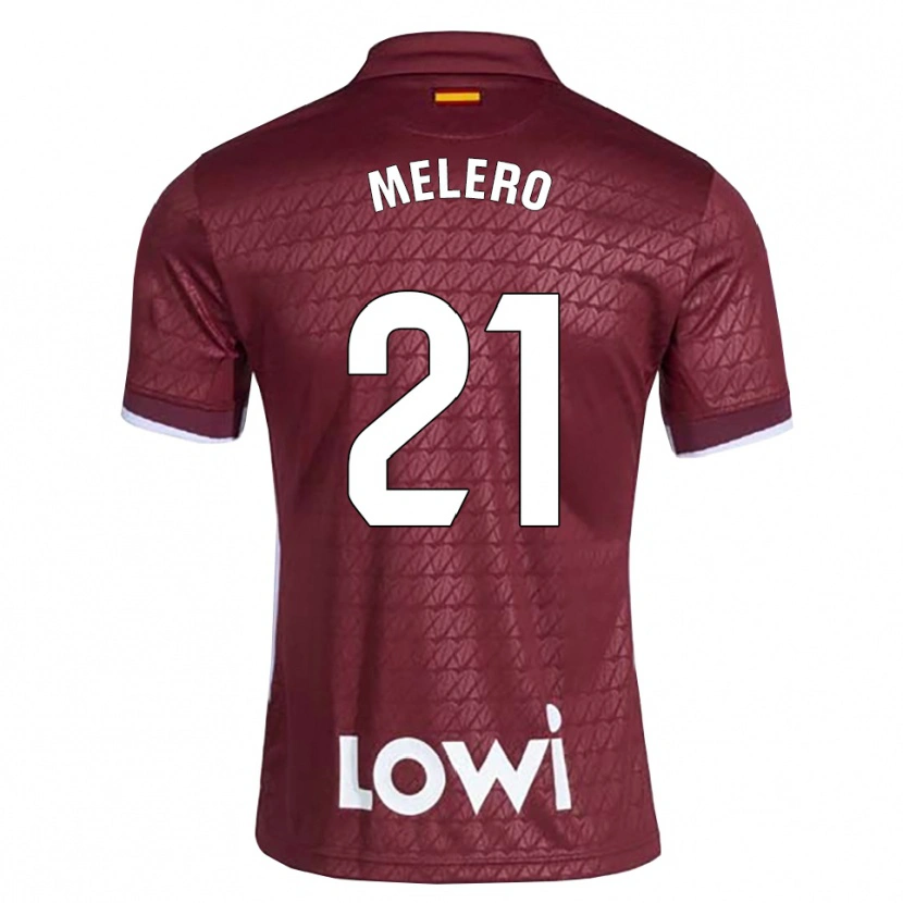 Danxen Women Pablo Melero #21 Dark Red White Away Jersey 2026/27 T-Shirt