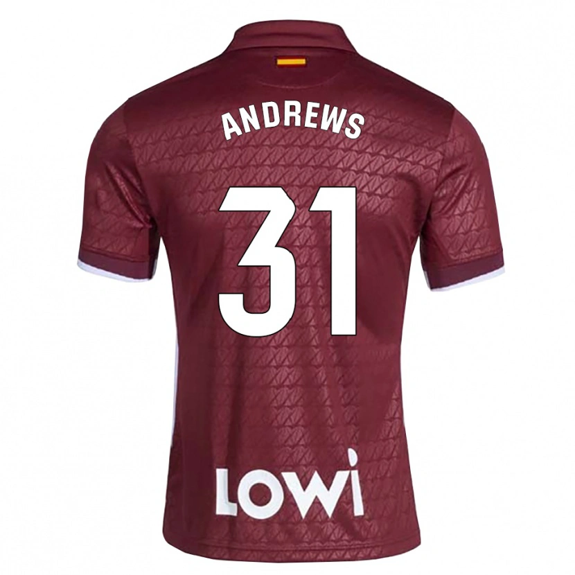 Danxen Women George Andrews #31 Dark Red White Away Jersey 2026/27 T-Shirt