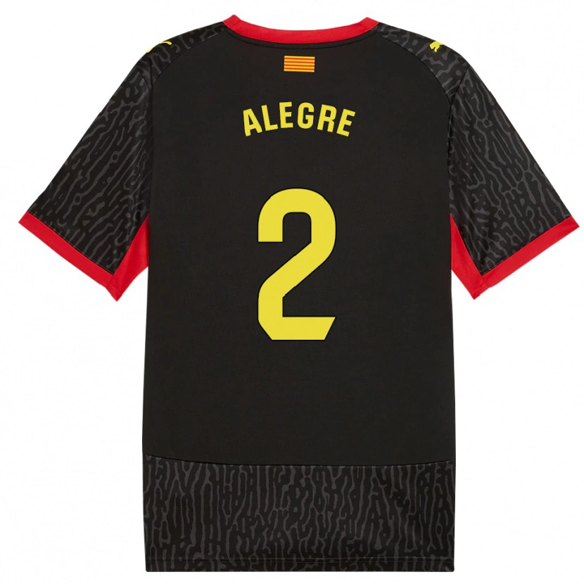 Danxen Women Marc Alegre #2 Black Yellow Red Away Jersey 2026/27 T-Shirt