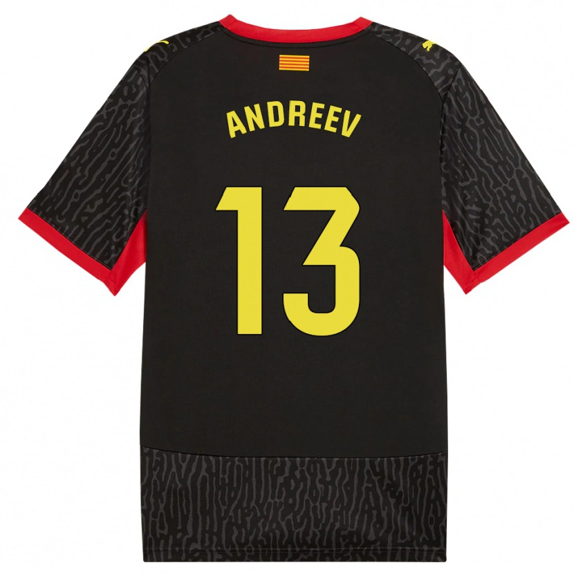 Danxen Women Aleksandar Andreev #13 Black Yellow Red Away Jersey 2026/27 T-Shirt