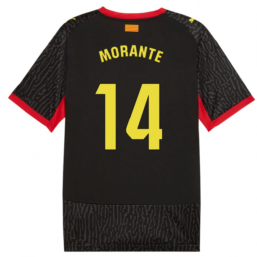 Danxen Women Iván Morante #14 Black Yellow Red Away Jersey 2026/27 T-Shirt