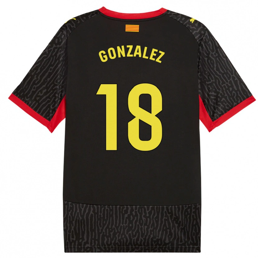 Danxen Women Gerard Gonzalez #18 Black Yellow Red Away Jersey 2026/27 T-Shirt