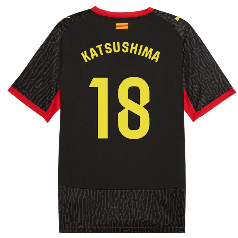 Danxen Women Shinnosuke Katsushima #18 Black Yellow Red Away Jersey 2026/27 T-Shirt