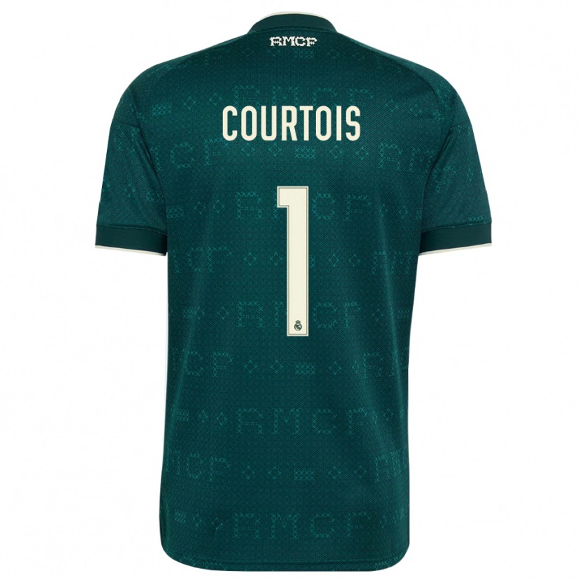Danxen Women Thibaut Courtois #1 Dark Slate Gray White Away Jersey 2026/27 T-Shirt