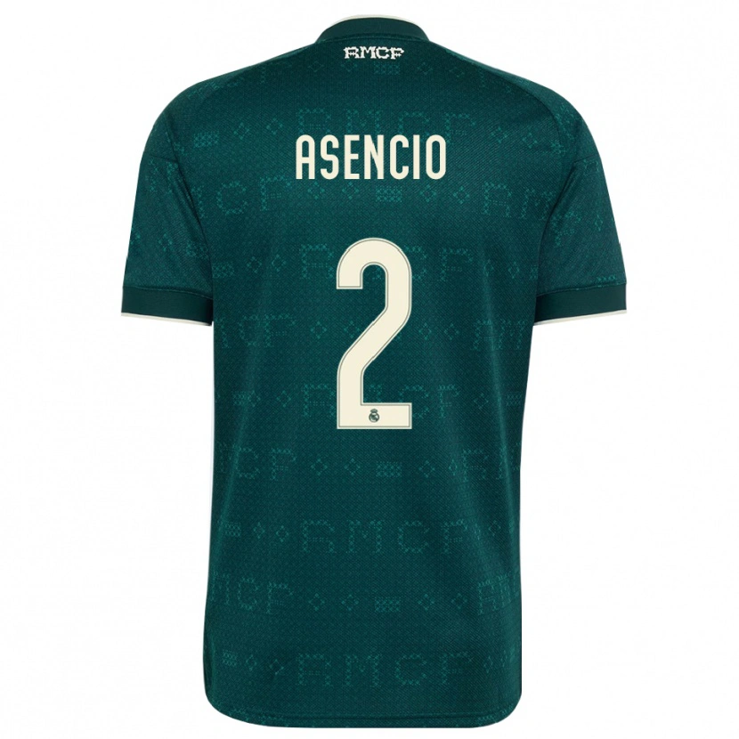 Danxen Women Raúl Asencio #2 Dark Slate Gray White Away Jersey 2026/27 T-Shirt