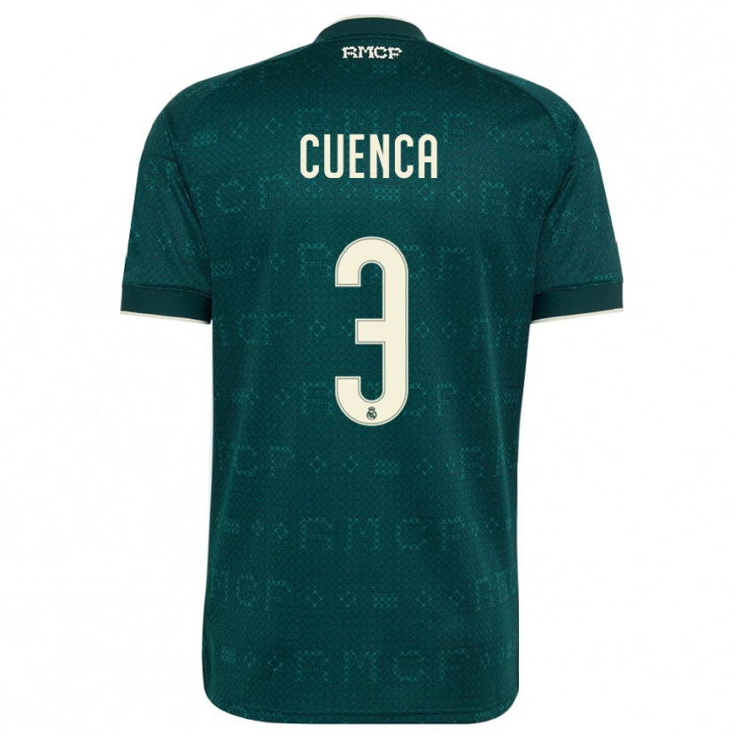 Danxen Women David Cuenca #3 Dark Slate Gray White Away Jersey 2026/27 T-Shirt