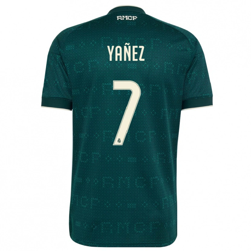 Danxen Women Daniel Yáñez #7 Dark Slate Gray White Away Jersey 2026/27 T-Shirt
