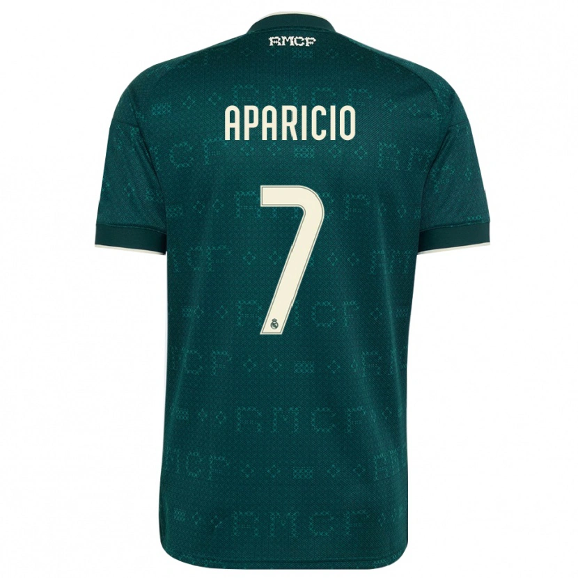 Danxen Women Esteban Aparicio #7 Dark Slate Gray White Away Jersey 2026/27 T-Shirt