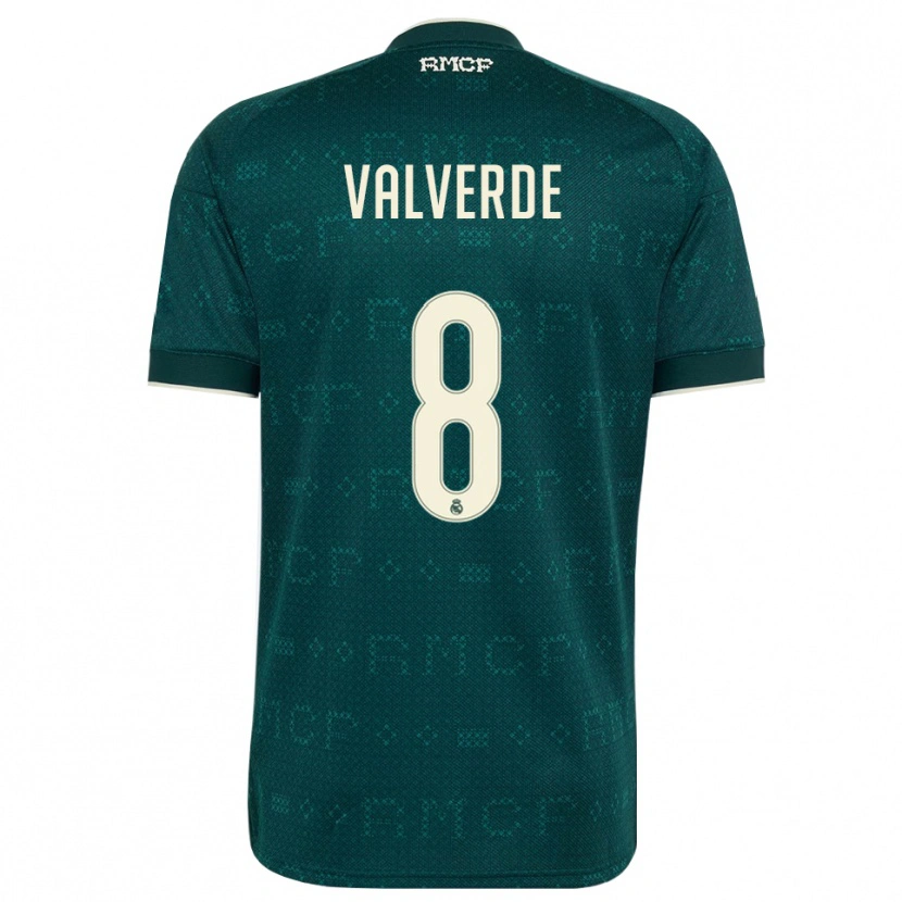 Danxen Women Federico Valverde #8 Dark Slate Gray White Away Jersey 2026/27 T-Shirt