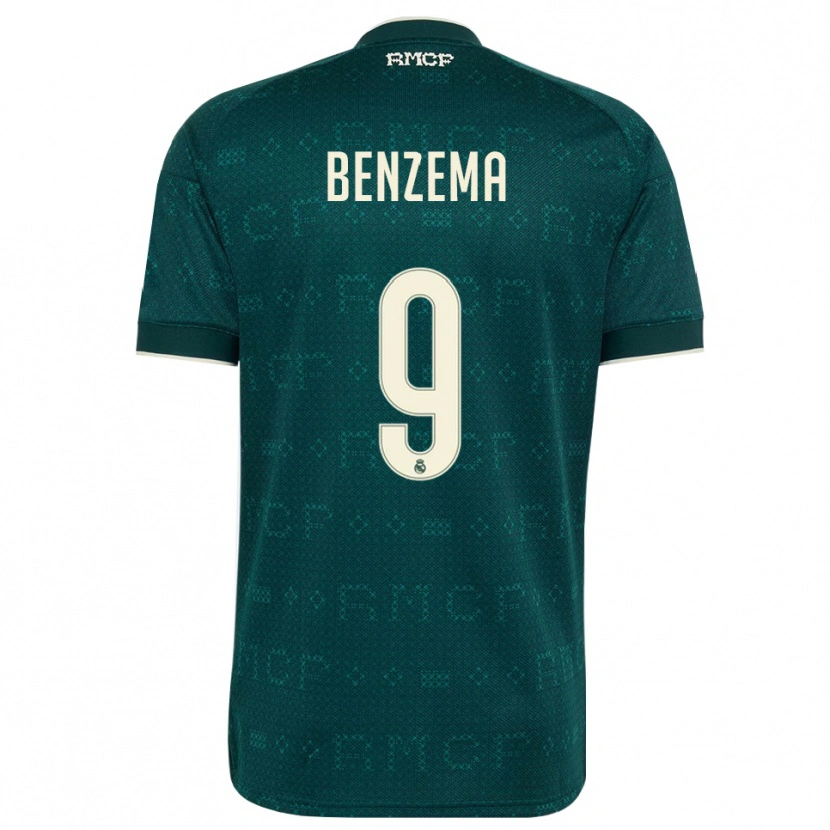 Danxen Women Karim Benzema #9 Dark Slate Gray White Away Jersey 2026/27 T-Shirt