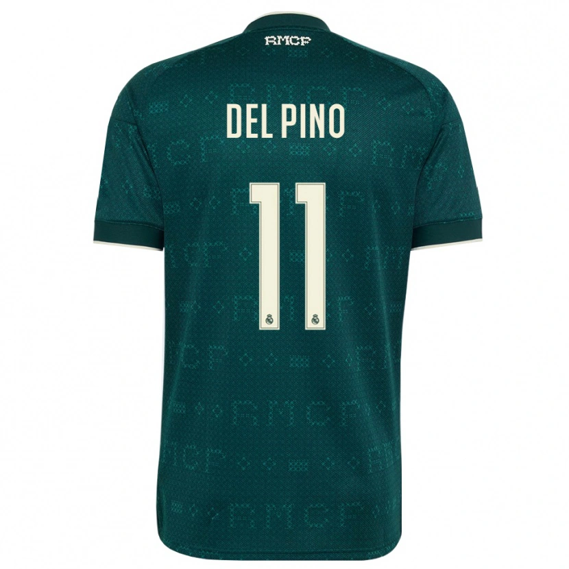 Danxen Women Santiago Del Pino #11 Dark Slate Gray White Away Jersey 2026/27 T-Shirt