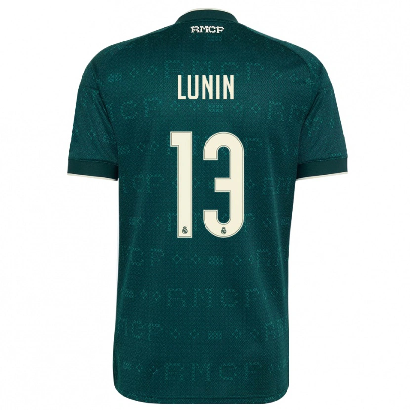 Danxen Women Andriy Lunin #13 Dark Slate Gray White Away Jersey 2026/27 T-Shirt