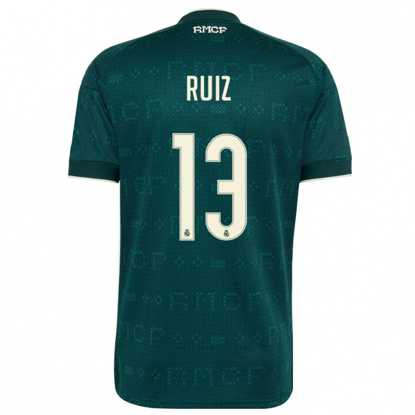Danxen Women Guillermo Ruiz #13 Dark Slate Gray White Away Jersey 2026/27 T-Shirt