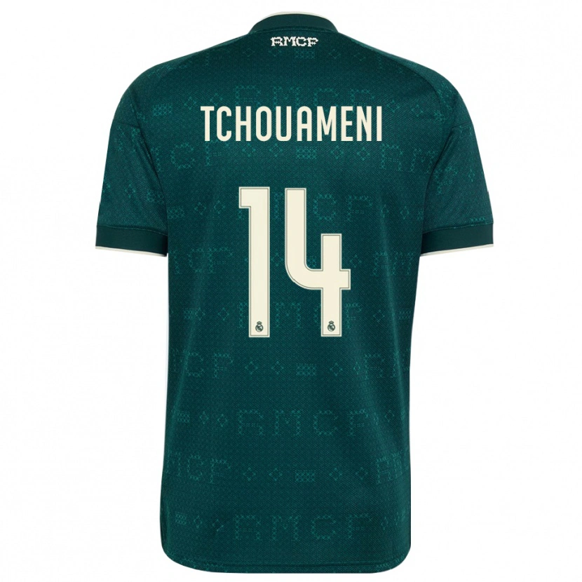 Danxen Women Aurélien Tchouaméni #14 Dark Slate Gray White Away Jersey 2026/27 T-Shirt