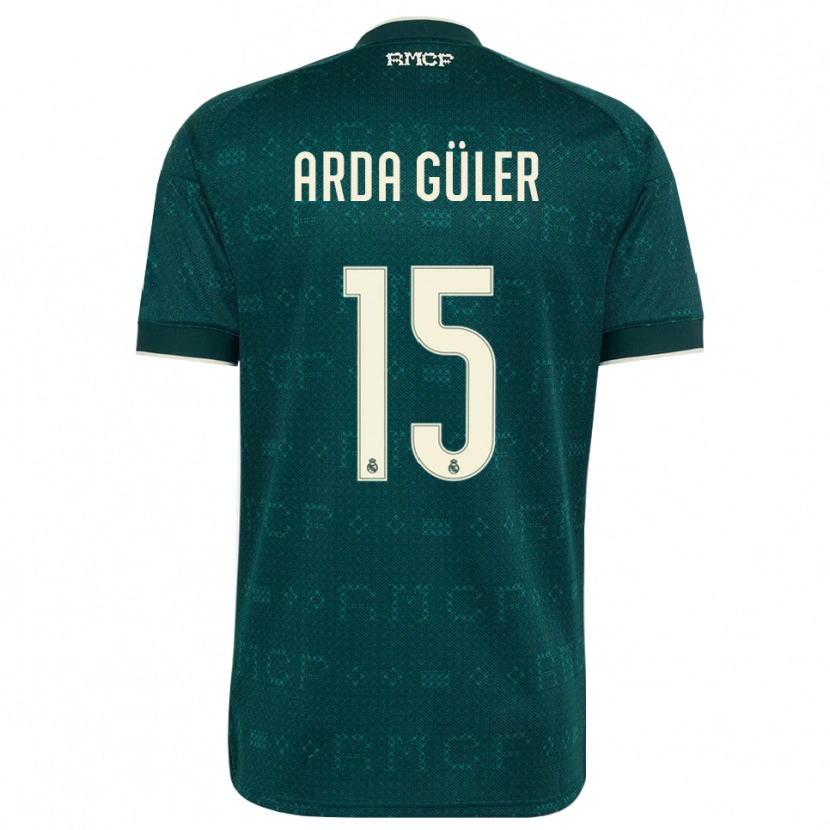 Danxen Women Arda Güler #15 Dark Slate Gray White Away Jersey 2026/27 T-Shirt