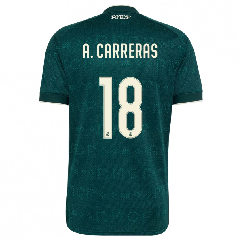 Danxen Women Álvaro Carreras #18 Dark Slate Gray White Away Jersey 2026/27 T-Shirt