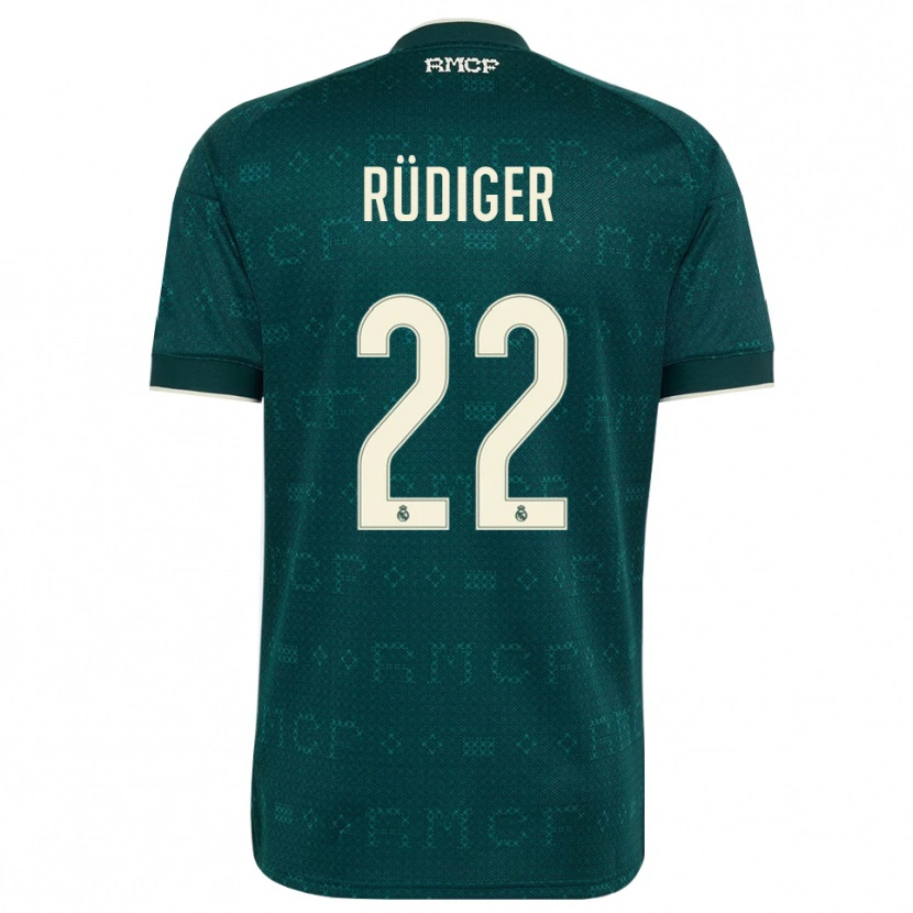 Danxen Women Antonio Rüdiger #22 Dark Slate Gray White Away Jersey 2026/27 T-Shirt