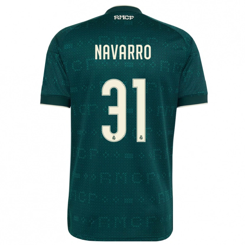 Danxen Women Javi Navarro #31 Dark Slate Gray White Away Jersey 2026/27 T-Shirt