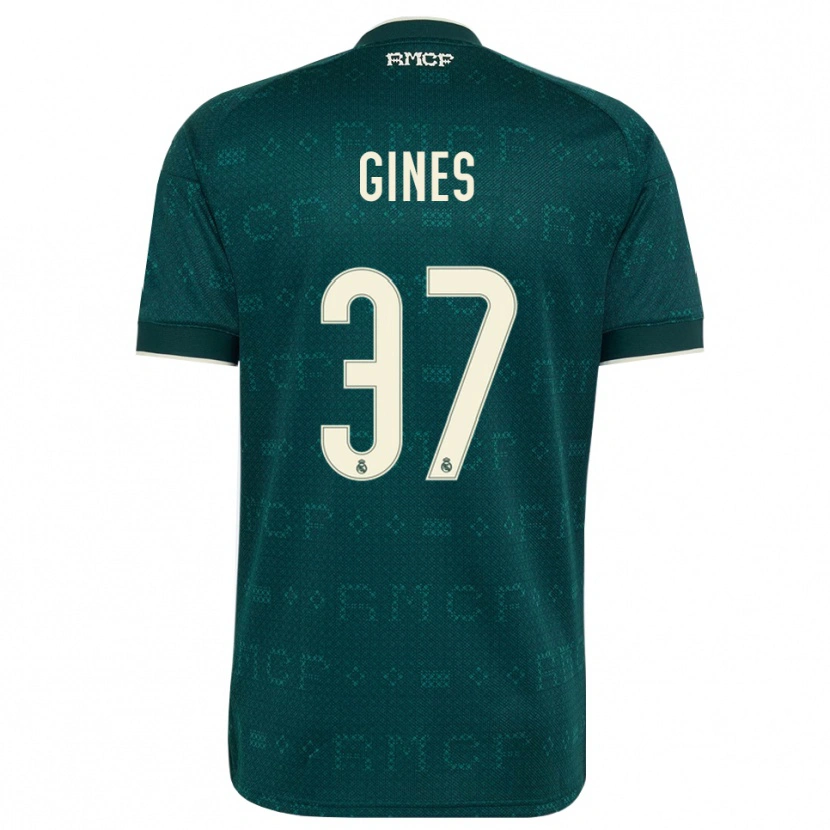 Danxen Women Álvaro Ginés #37 Dark Slate Gray White Away Jersey 2026/27 T-Shirt