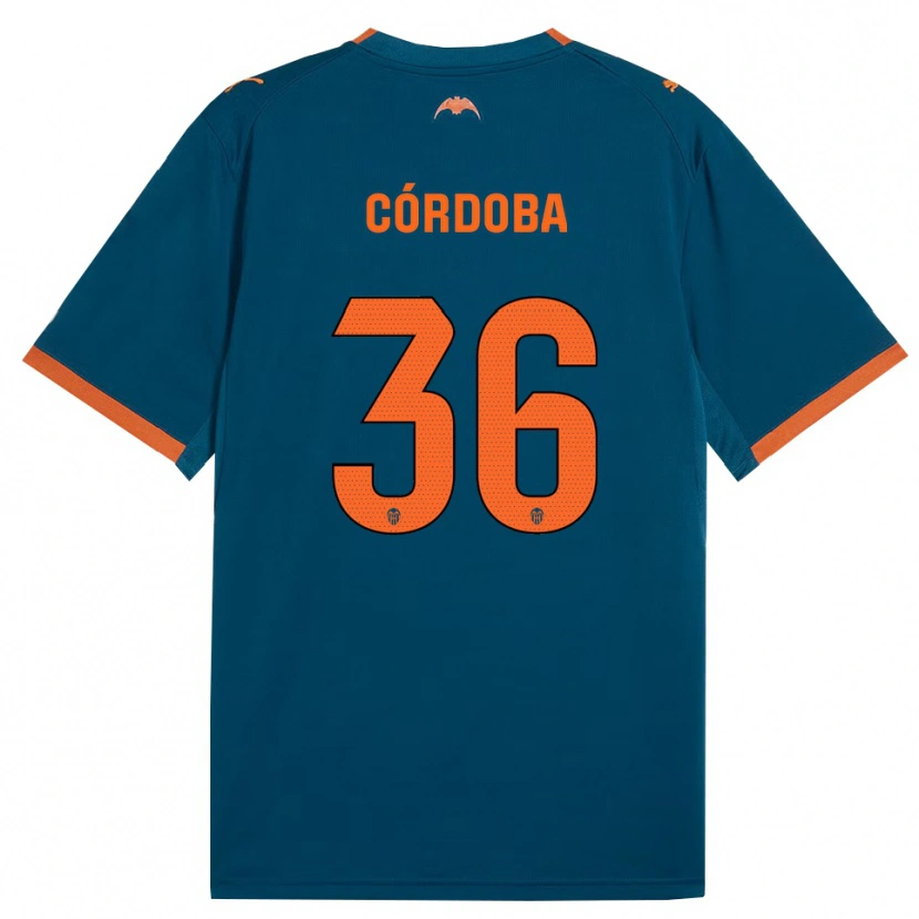 Danxen Women Iker Córdoba #36 Steel Blue Orange Away Jersey 2026/27 T-Shirt