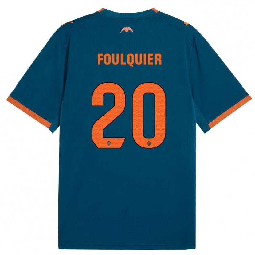 Danxen Women Dimitri Foulquier #20 Steel Blue Orange Away Jersey 2026/27 T-Shirt